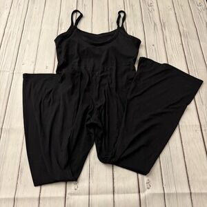 Offline Aerie Real Me Xtra Women‎ Size XL Black Padded Flare Legging Jumpsuit
